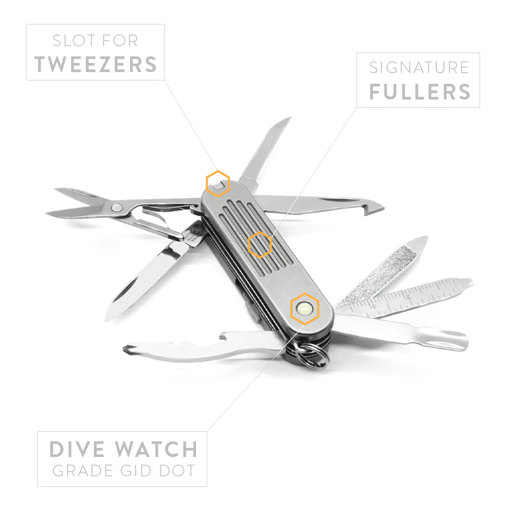 Ti-Swiss Army Knife Scales 58mm - Fullered