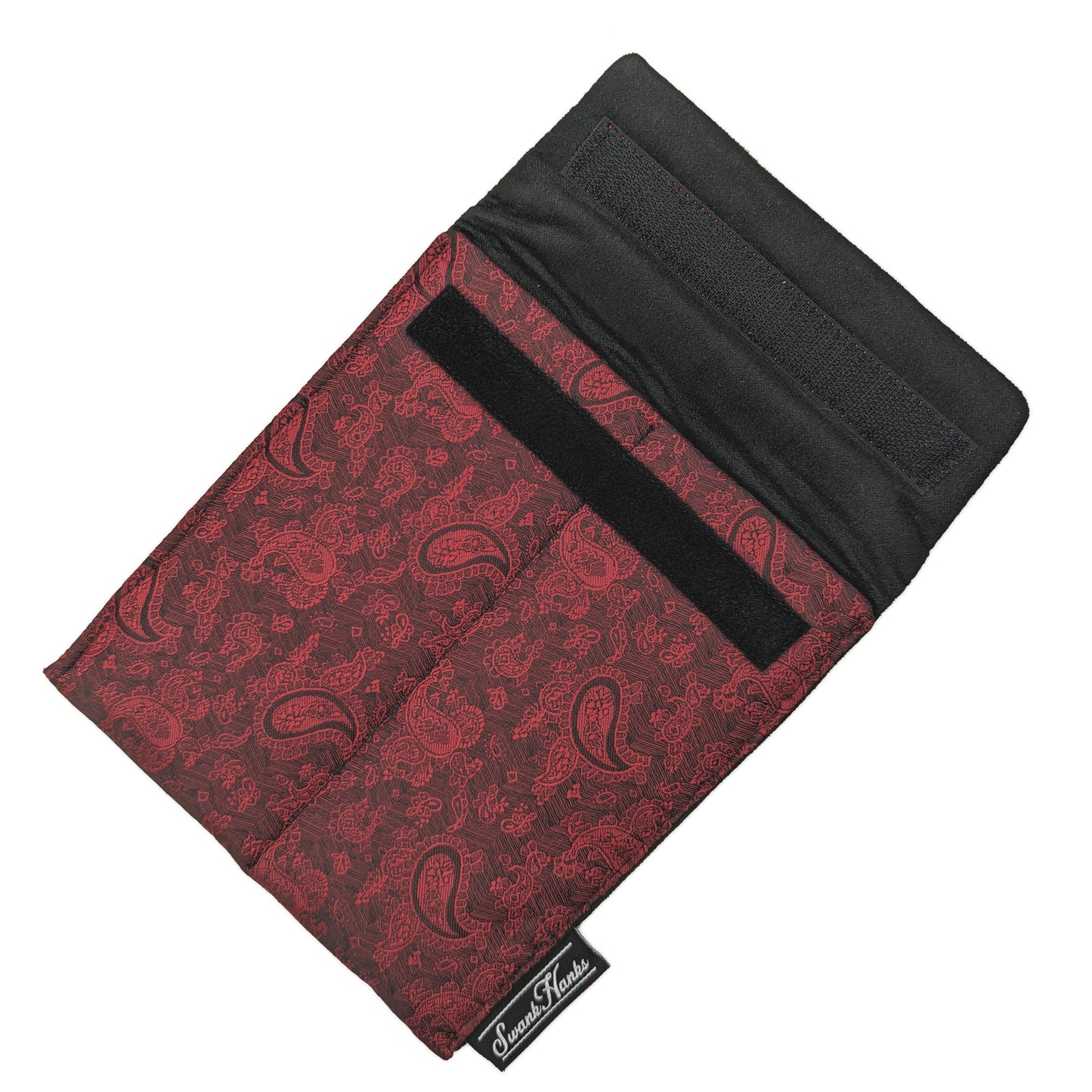 Red Silk Paisley Double Pouch