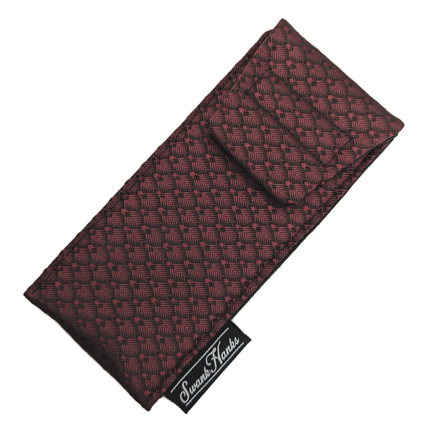 Arcadia Silk Jacquard Red Single Pouch