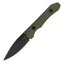 X Series EDC Fixed Blade - Black DLC/OD Green G10