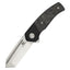 Mini Warrior Folder - Satin/Carbon Fiber "Black Dunes"