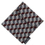 Burgundy Geometric Silk Double Pouch