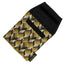 Gold Geometric Silk Double Pouch