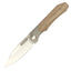 X Series Bolster Lock Folder - Satin/Natural Micarta