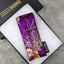 Purple/Gold Silk Brocade Single Pouch