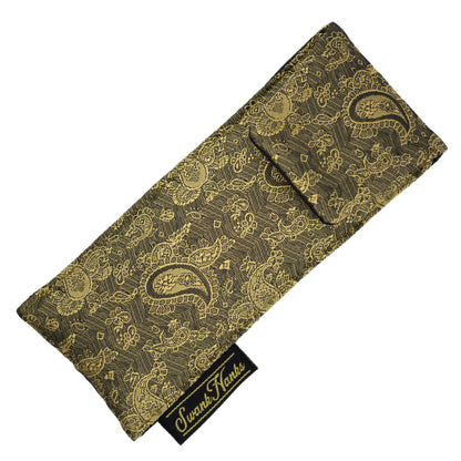 Gold Silk Paisley Single Pouch