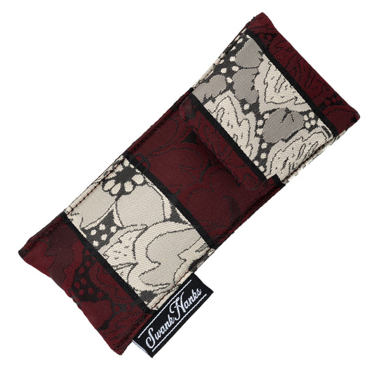 Burgundy Rose Silk Single Pouch