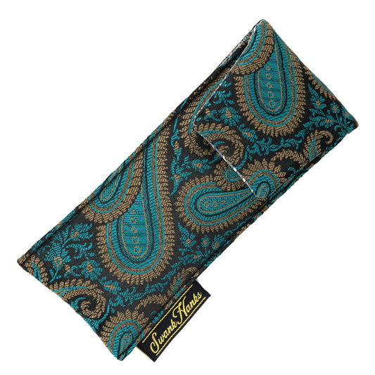 Emerald Silk Paisley Silk Single Pouch