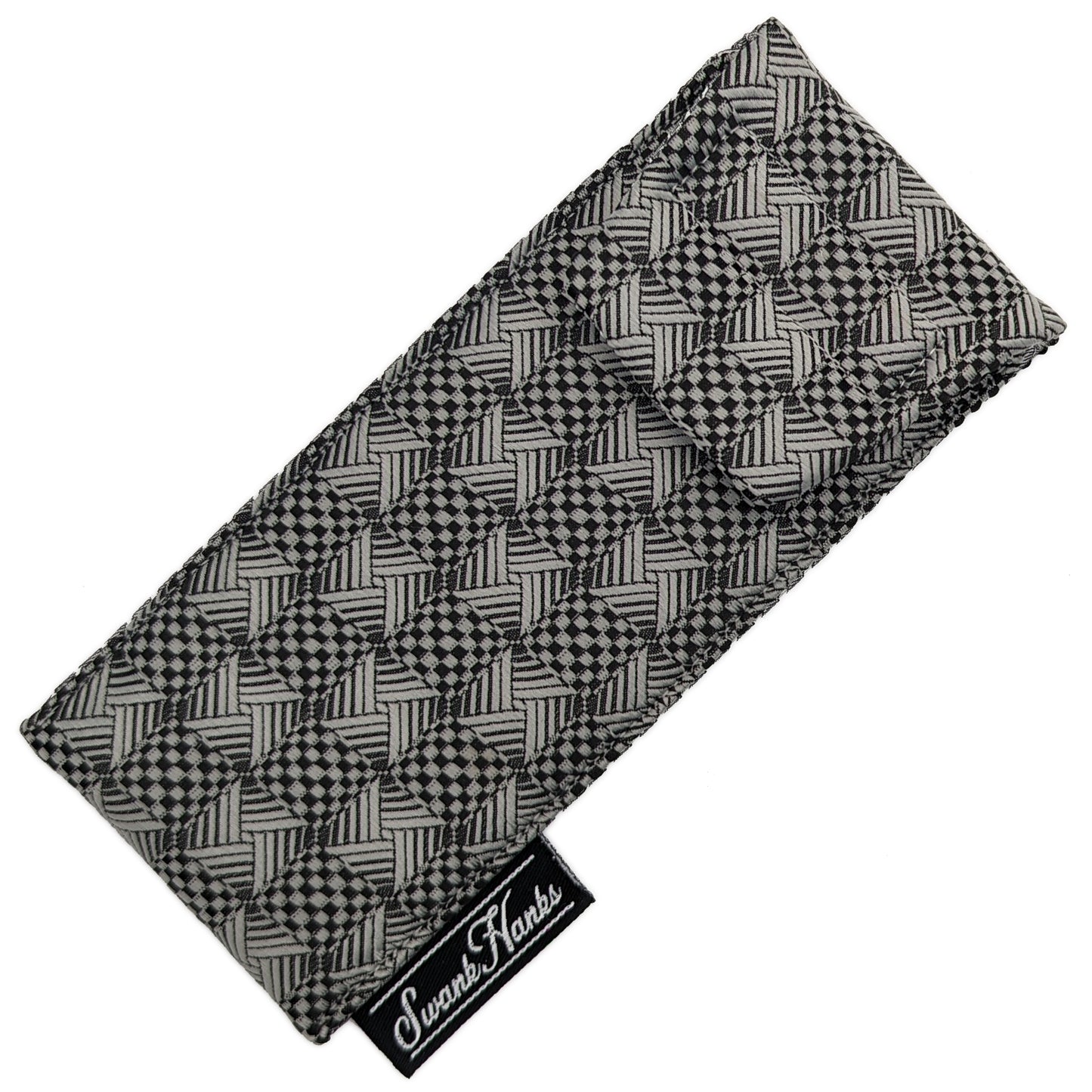 Checkered Silk Single Pouch