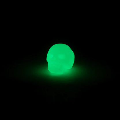Skull Glow Bead - Silicone Green