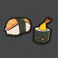 Happy Food PVC RE 2pc Set - Sushi