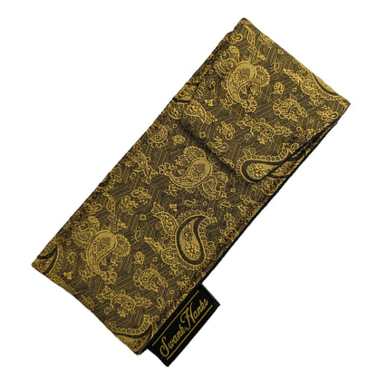 Gold Silk Paisley Single Pouch