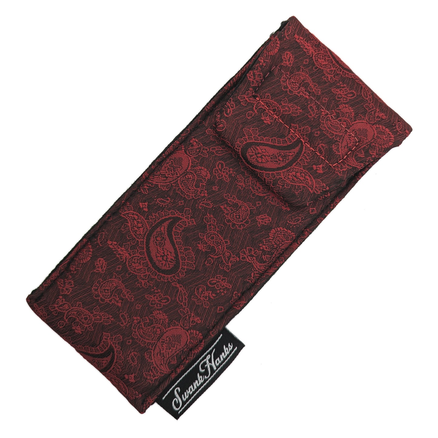 Red Silk Paisley Single Pouch